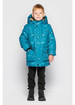 Cvetkov бирюзовая зимняя куртка для мальчика Эрик